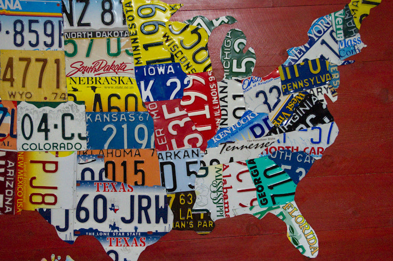 Large License Plate Map