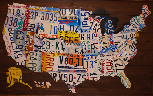 Large License Plate Map