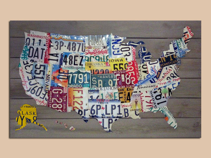 Large License Plate Map